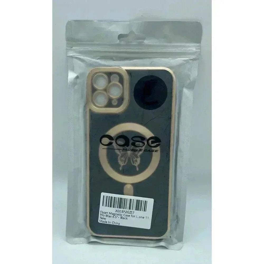 Butterfly Magsafe‎ Case for iPhone 11 Pro Max with Screen Protector Black